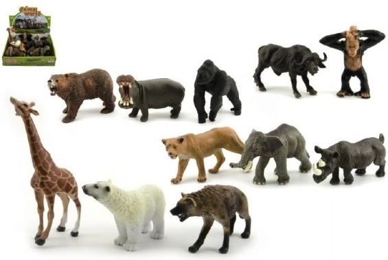 Safari ZOO animal figures plastic 10 cm, mixed species