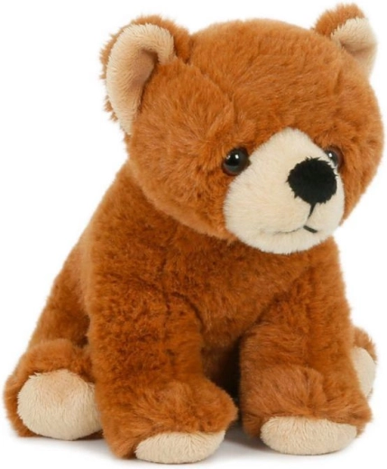 Plush Brown Teddy Bear, Sitting, 19 cm
