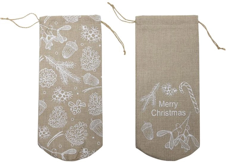 Gift Jute Bag 10 × 30 cm, Grey