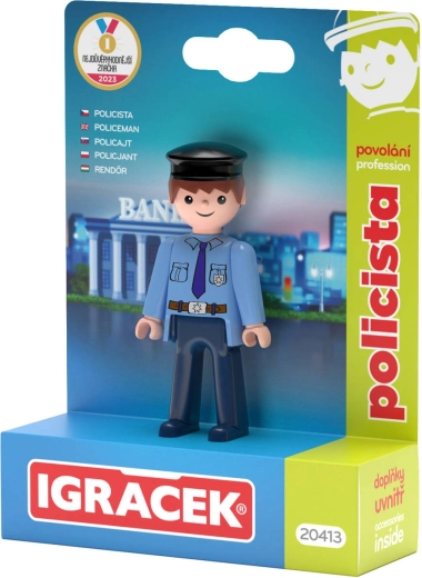 Efko Igráček policininkas – profesijų rinkinys, figūrėlė su priedais