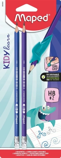 Grafitinių pieštukų rinkinys Maped Kidy Learn Finger Guide, 2 vnt.