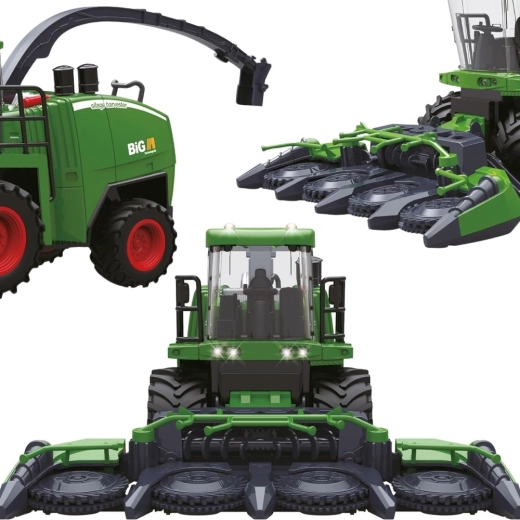 Woopie remote-controlled agricultural forage harvester 1:24 with lights, sounds and smoke effect