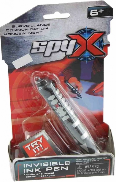 SpyX šnipų rašiklis su nematomu rašalu ir UV šviesa