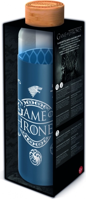 Stiklinis butelis su silikoniniu apvalkalu 585 ml – GAME OF THRONES
