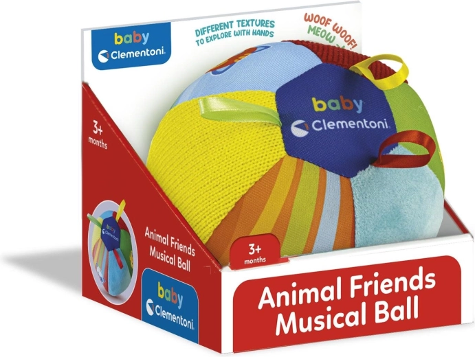 BABY CLEMENTONI Soft Musical Ball with Animal Sounds (Ø 15 cm)