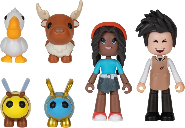 Judančios žmonių ir gyvūnėlių figūrėlės