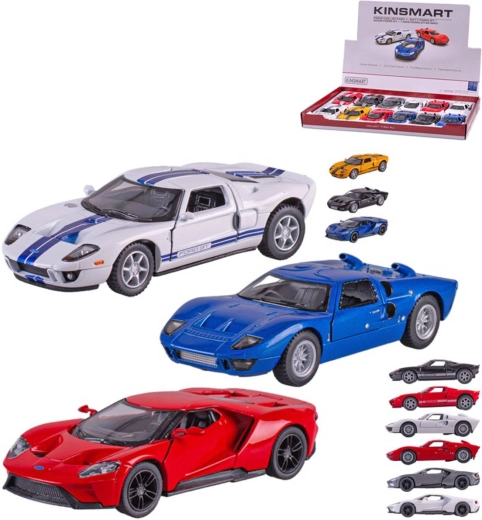 Kinsmart metalinis automobilio modelis Ford GT 13 cm su atitraukiamu (pull back) mechanizmu – 1 vnt.