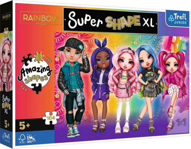 Puzzle XL Super Shape 104 pieces RAINBOW HIGH