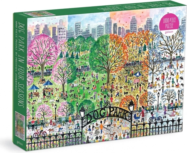Galison puzzle Dog Park in Four Seasons 1000 pieces