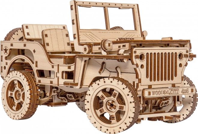 Wooden Jeep Model 4x4 - 570 pieces