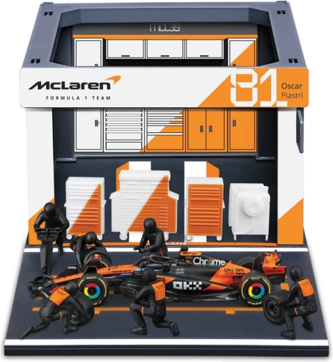 Bburago Formula Racing F1 „Pit Pass“ rinkinys McLaren MCL39 2025 Oscar Piastri 1:43