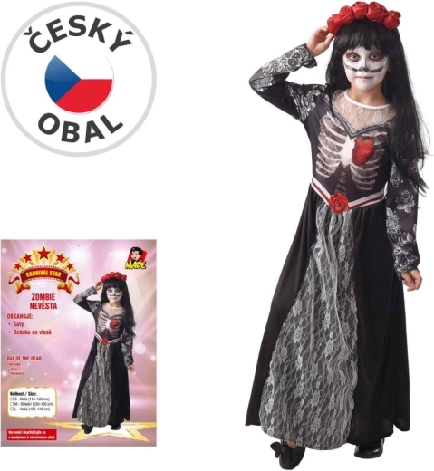 Children's zombie bride carnival costume, 110–120 cm