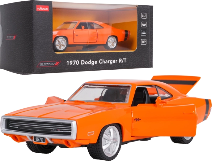 Metal model Dodge Charger R/T 1970 orange 1:36 RASTAR