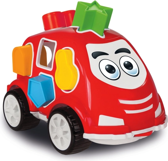 Jamara edukacinis automobiliukas – formų rūšiuoklė, raudonas