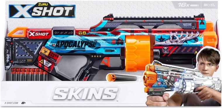 X-Shot Skins Last Stand putų blasteris (16 strėlyčių)