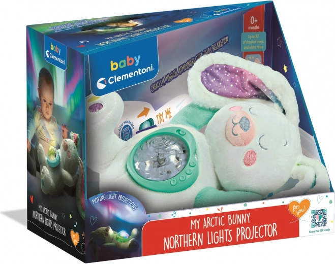 Clementoni Baby pliušinis projektorius kiškutis
