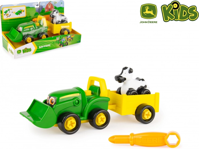 John Deere vaikiškas surenkamas traktorius Bonnie su atsuktuvu