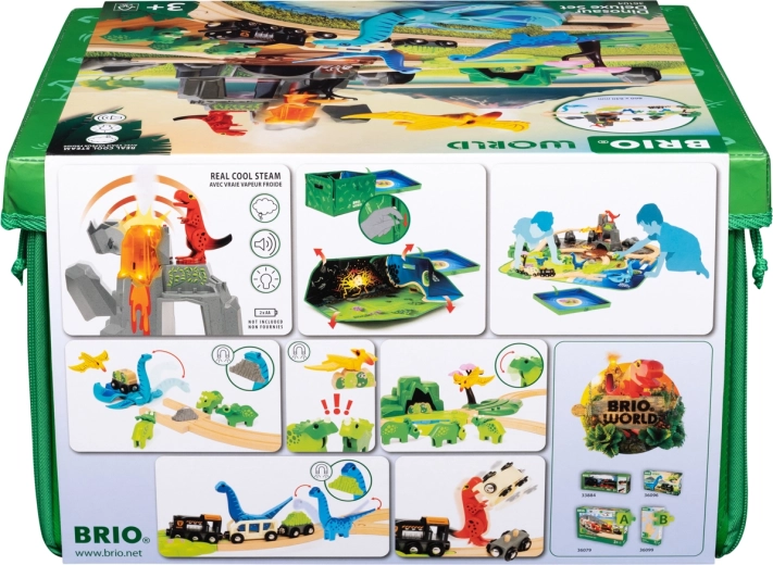 Interactive volcano with lights, sounds and steam
