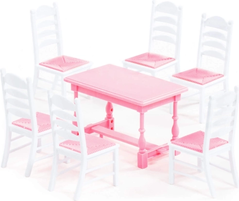Doll Furniture Set – Table and 6 Chairs