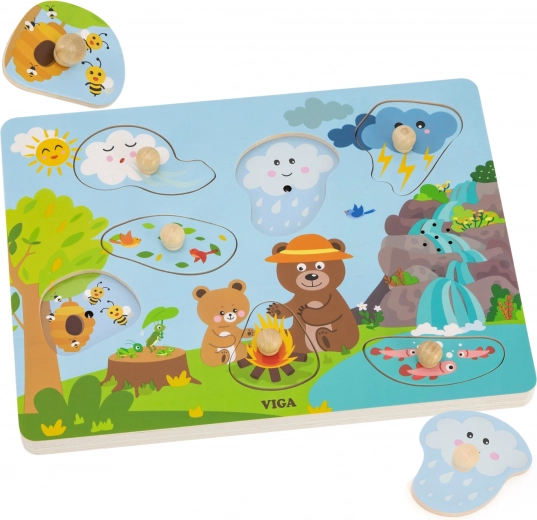 Wooden Puzzle NATURE SOUNDS by VIGA