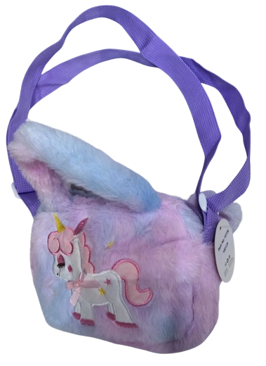 PINK crossbody handbag with a unicorn and stars
