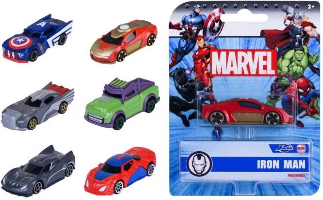 Marvel metalinis automobiliukas 1:64, 7 cm – 6 rūšys