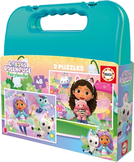 Educa puzzle in a case Gabby's Dollhouse 2 × 48 pieces