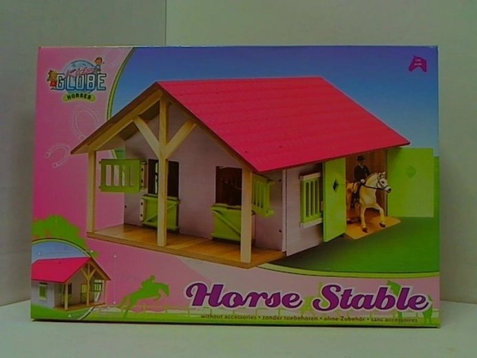 Medinis arklidės pastatas arkliams 1:24