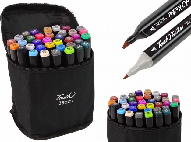 Set of Alcohol-Based Dual-Tip Markers Pro Touch 36 pcs with Bag