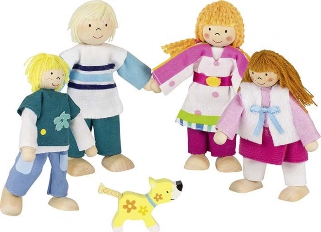 GOKI lėlių šeima su šuneliu – rinkinys, 5 vnt.