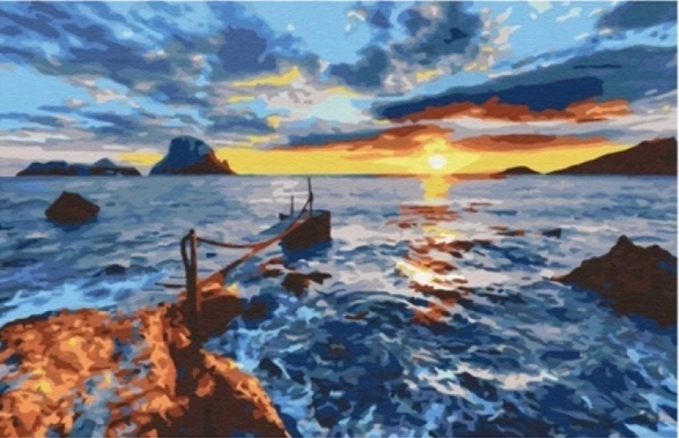 Diamond Painting Stormy Sea 30 × 40 cm