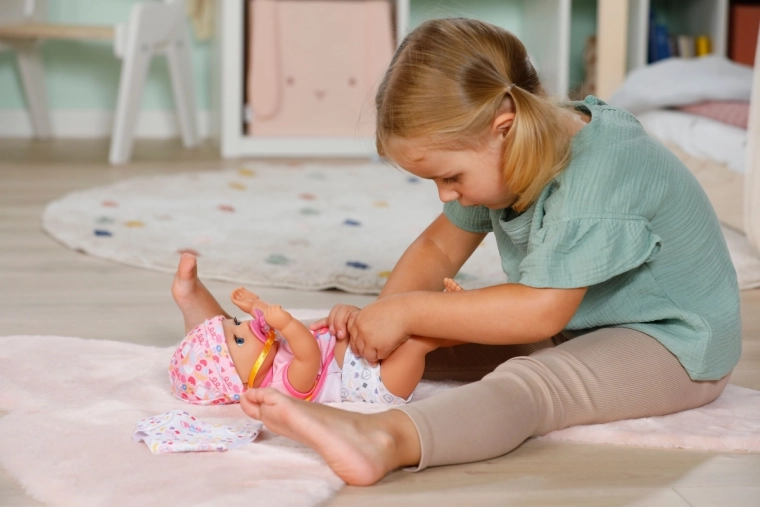 For realistic caregiving play