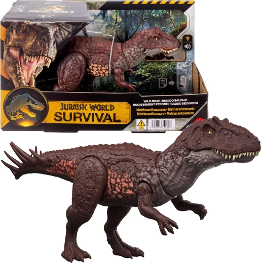 Interaktyvus dinozauras Jurassic World Metriacanthosaurus su garsu ir šviesa Mattel