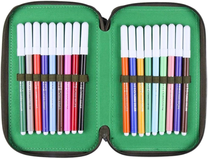Integrated holders for writing supplies