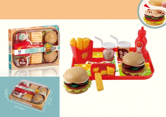 Vaikiškas žaidimų rinkinys „Hamburgeris“