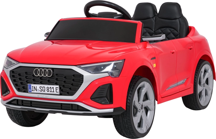 Vaikiškas elektrinis automobilis Audi SQ8, raudonas, su nuotolinio valdymo pulteliu