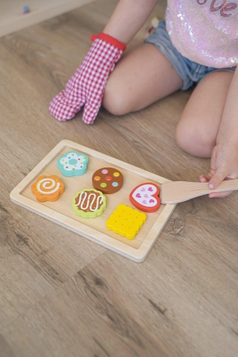 Medinis sausainių ir cookies rinkinys vaikų virtuvėlei