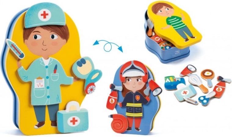 Djeco Magnetic Game Professions