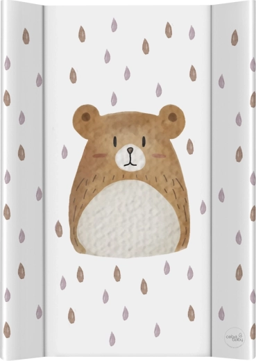 Ceba Baby dvipusė vystymo lentelė su kieta plokšte 50 × 70 cm basic bear buddy