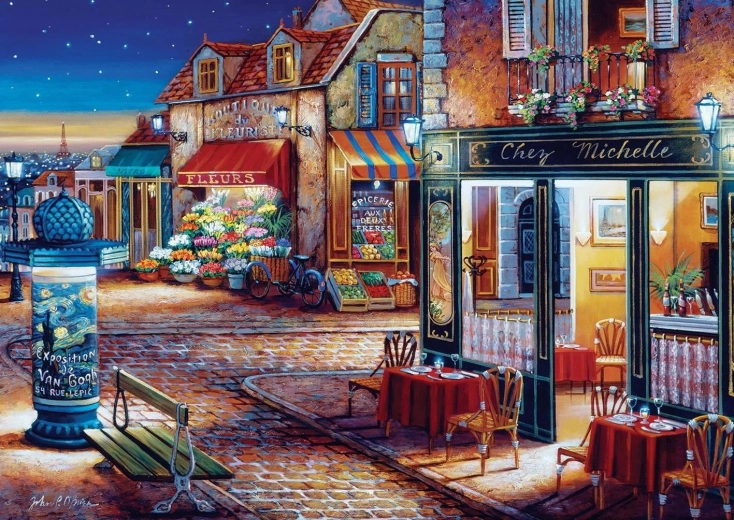 ART PUZZLE Puzzle Café Chez Michelle 500 pieces
