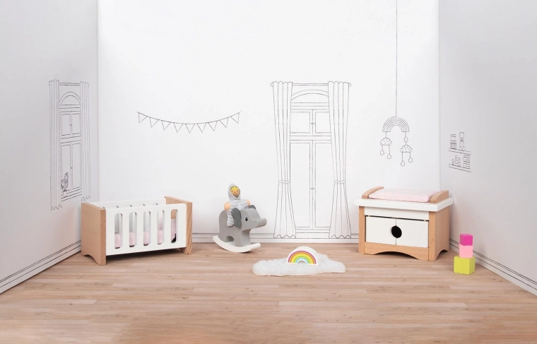 goki Dollhouse Children's Room Furniture Set