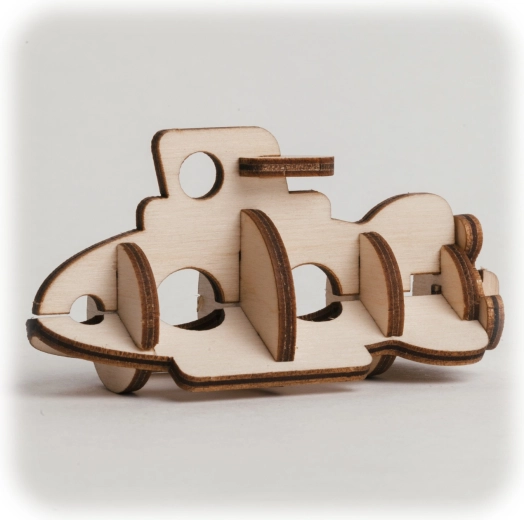 CuteWood wooden 3D puzzle Submarine