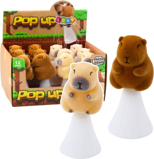 Šokinėjanti kapibara Pop Up, smėlio ruda 10 cm