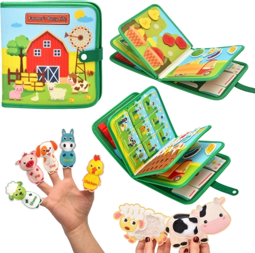 2Kids Toys sensorinė „busy“ knyga Ferma