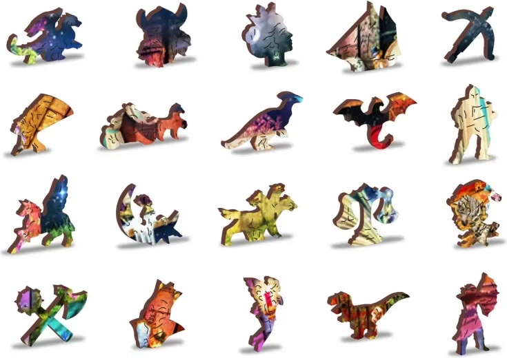 Unikalios medinės detalės su fantazijos formomis