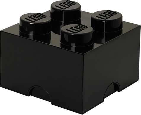 Lego storage box in the shape of a brick 4, black