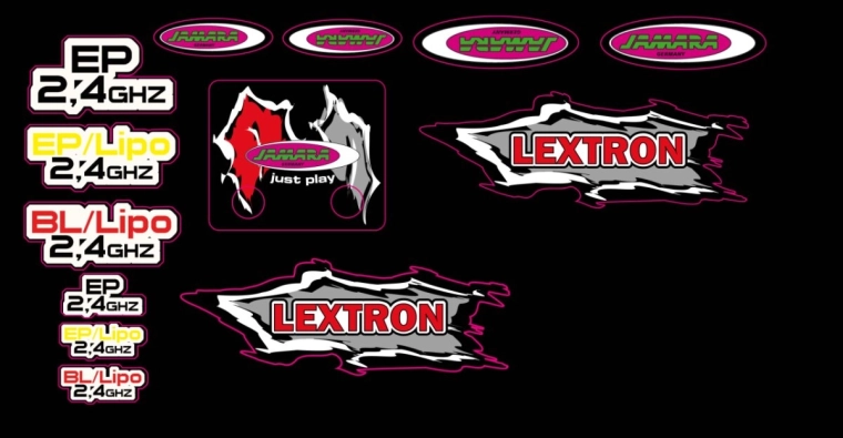 Lipdukų lapas modeliui „Lextron Desertbuggy“