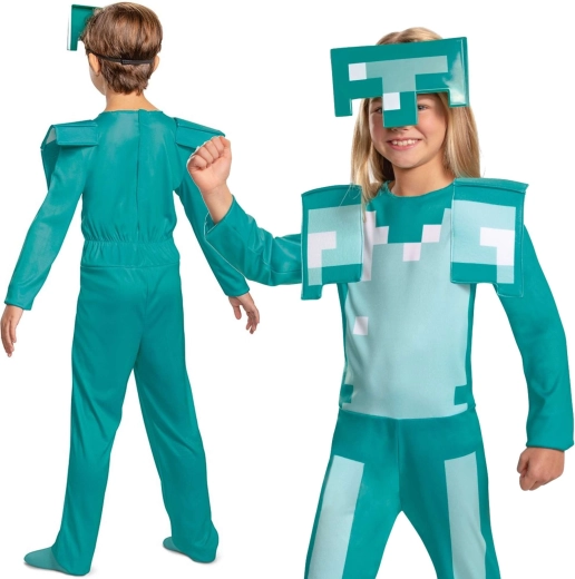 Minecraft kostiumas deimantinė apranga vaikams 10–12 m. (137–149 cm)