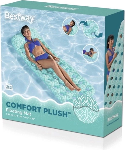Pripučiamas gultas Bestway Comfort Plush 198 × 74 cm, turkio spalvos