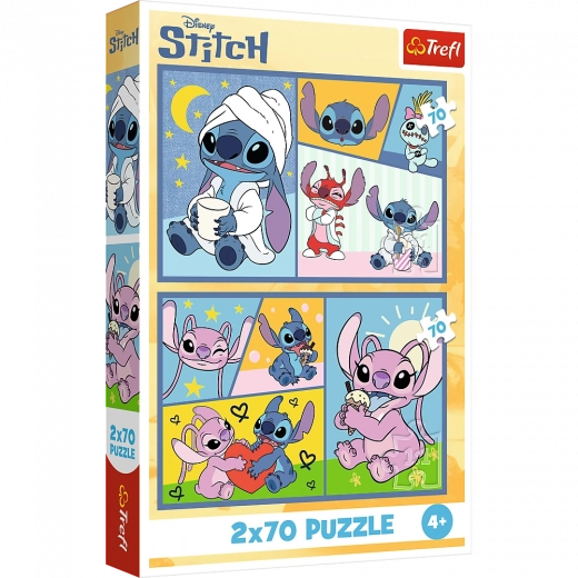 Puzzle 2x70 - Disney Lilo and Stitch - No Boredom with Stitch